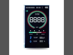 VA loại 5V màn hình LCD màu đen 4 chữ số bảy phân đoạn hiển thị 37PIN cho máy dò CO2