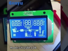 Màn hình LCD phân khúc tùy chỉnh HTN Màu xanh âm chữ trắng 12 giờ xem