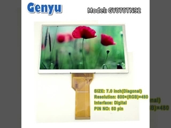 Giao diện kỹ thuật số Màn hình LCD TFT 7 inch RGB 800×480 Độ phân giải bình thường Trắng 50pin