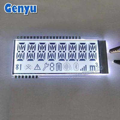TN Trắng 14 phân đoạn màn hình LCD Đen Số tùy chỉnh Kích thước PIN Connect