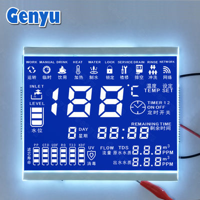 HTN Blue 8 Inch phân đoạn màn hình LCD tùy chỉnh cho máy pha nước