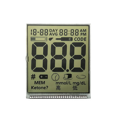 Giá tốt. Hiển thị phân đoạn LCD tùy chỉnh HTN dương tính không có đèn nền cho máy đo đường huyết trực tuyến