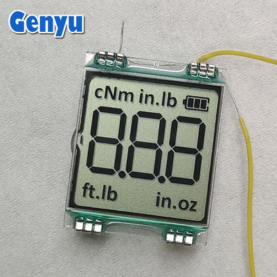 Tùy chỉnh màn hình LCD 3 chữ số 7 phân đoạn TN Potivie Black Fonts 12 PIN Connect