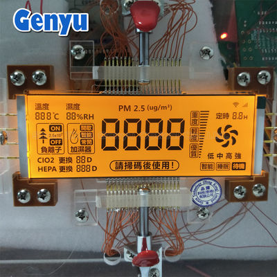 5.0V 4 Ditig HTN Màn hình LCD phân đoạn RGB Đèn nền Màu được sử dụng trong máy lọc không khí