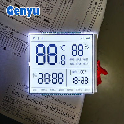 Phân hình tùy chỉnh màn hình LCD HTN Đèn nền màu trắng Thermostat màn hình LCD