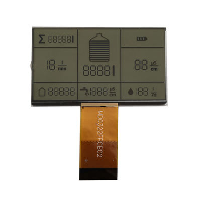 3.0V Custom LCD Panel Black Silk Screen Segmented TN Transmissive FPC Connect