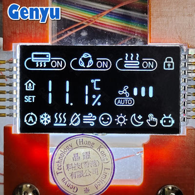 Giá tốt. 2.2 inch VA màn hình LCD 7 phân đoạn chữ số trắng PIN kết nối cho nhiệt điều hòa trực tuyến
