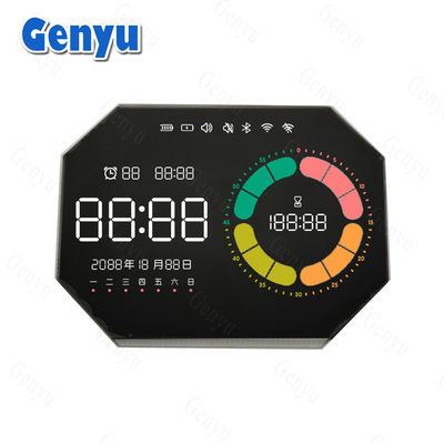 Giá tốt. Hình dạng tùy chỉnh VA màn hình LCD màn hình LCD phân khúc màu 4Digit Zebra màn hình cho đồng hồ trực tuyến