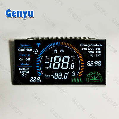 3.3V VA LCD Display Panel Đen LCD Segment Display 46PIN Đèn nền màu trắng