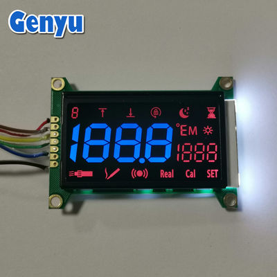 Blue Segments VA LCD Module Black 5V LCD Display Đèn nền màu trắng với PCB