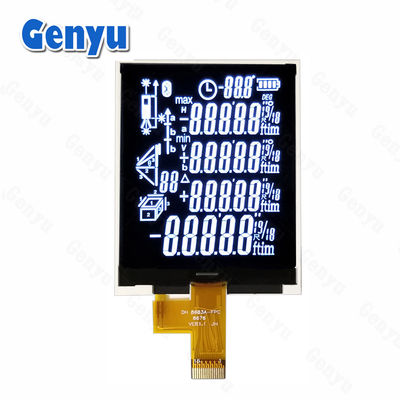 Đen phân khúc COG LCD VA hiển thị Chữ trắng 2.4 Inch màn hình LCD cho rangefinder