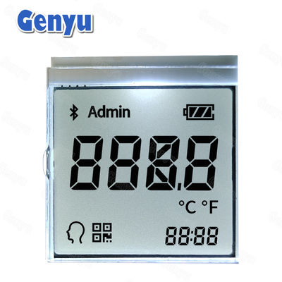 Màn hình LCD phân đoạn tùy chỉnh Đèn nền màu RGB phản xạ cho nhiệt kế trán