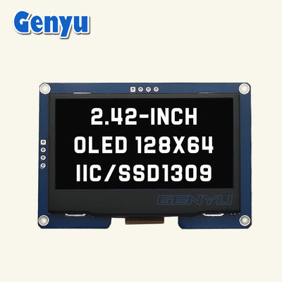 Monochrome 2.42 Inch OLED Display 128x64 Độ phân giải SSD1309 I2C Interface