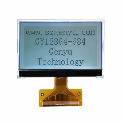 2.72 inch 128x64 màn hình LCD COG Hình ảnh FSTN Màn hình Đèn hậu trắng dương tính 36PIN FPC