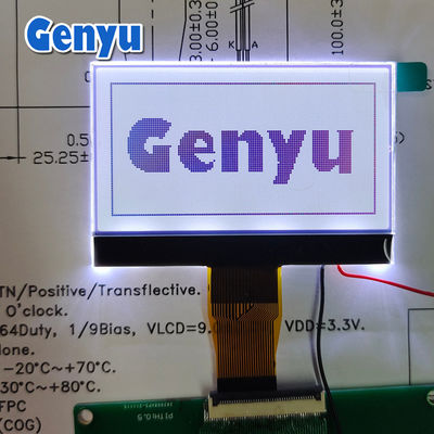 Giá tốt. 2.42 inch 128x64 màn hình LCD phản xạ màn hình đèn nền màu trắng 24PIN FPC Connector trực tuyến