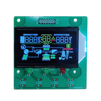 Giá tốt. Màn hình LCD đen VA tùy chỉnh với các biểu tượng màu sắc, mô-đun hiển thị 11 đoạn với đèn nền trắng, Vùng xem 59.9 W x 32.5 H mm trực tuyến