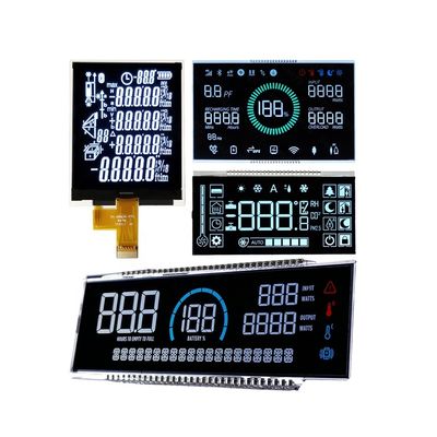 Giá tốt. Màn hình LCD phân đoạn đơn sắc tùy chỉnh với đèn nền LED trắng lớn, màn hình VA màu đen cho các thiết bị điều khiển màn hình trực tuyến
